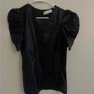 Women’s Black Puff Sleeve Top by Pants Store